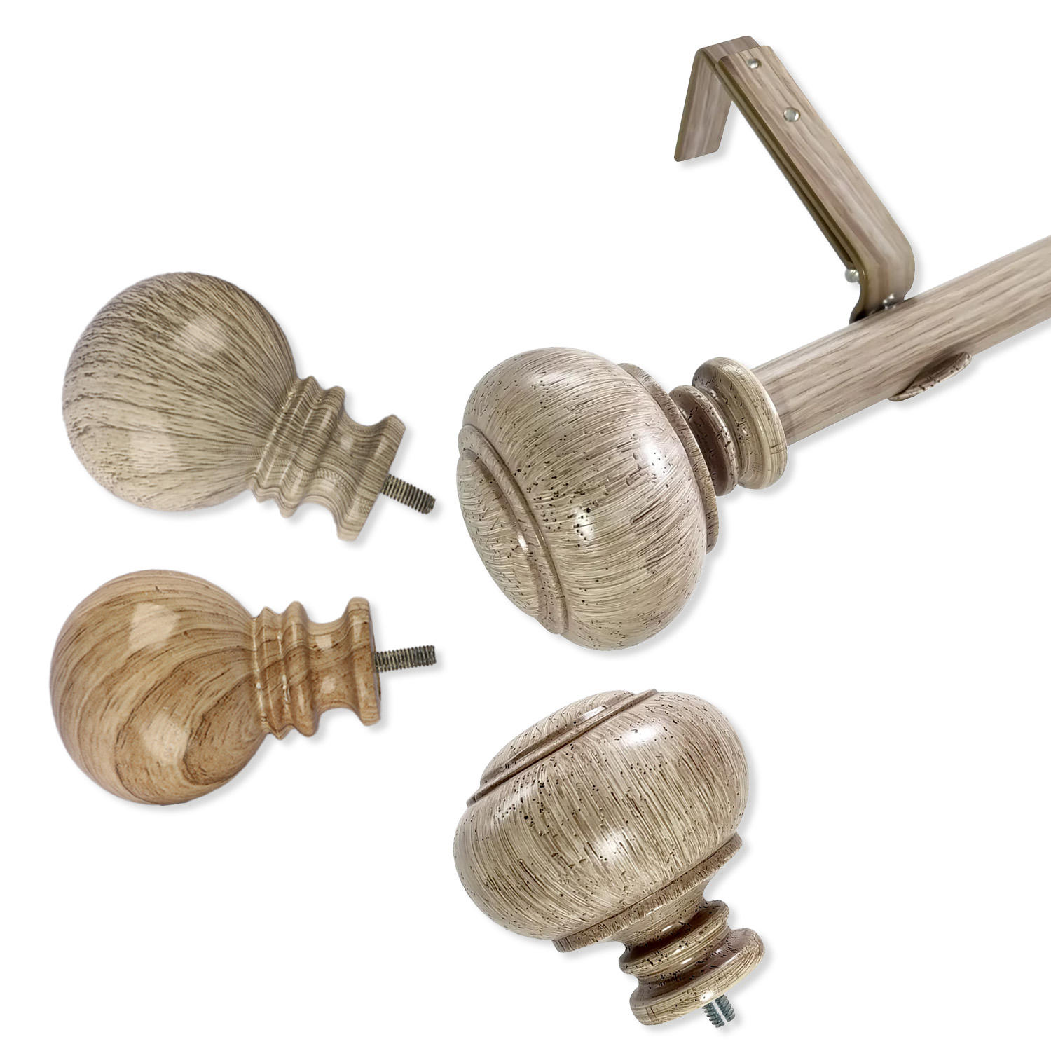 Customizable Metal Adjustable Curtain Rod Set Modern Home Decoration Extensible Pole with Drapery Rods Accessories