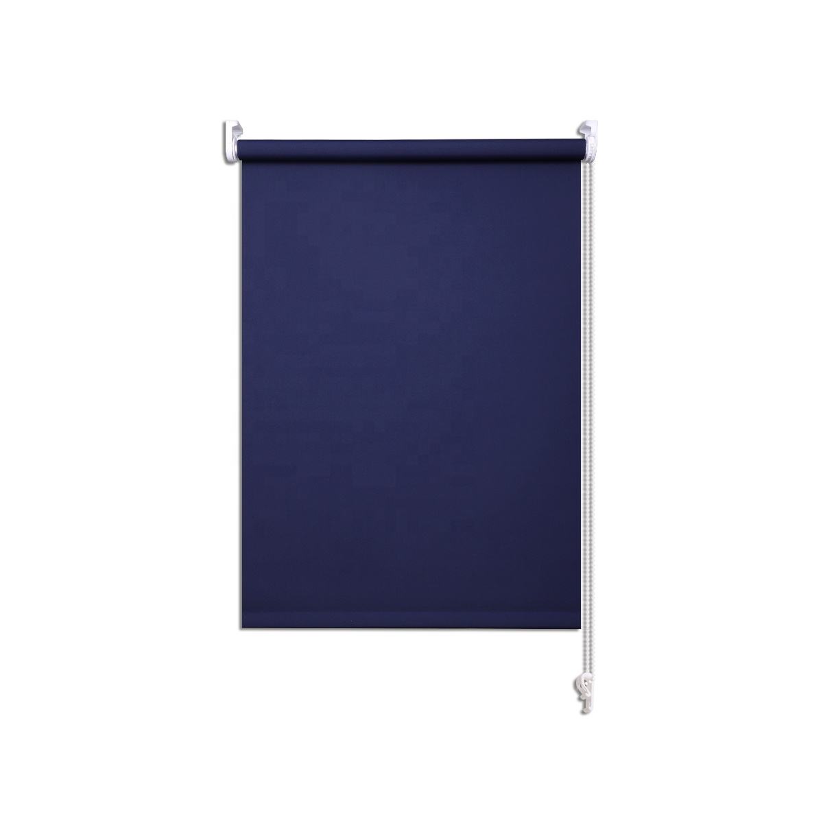 Factory Best Selling Blackout Roller Blinds Classic Plain Polyester Window Roller Blinds Blackout Shades Slutter Built-In