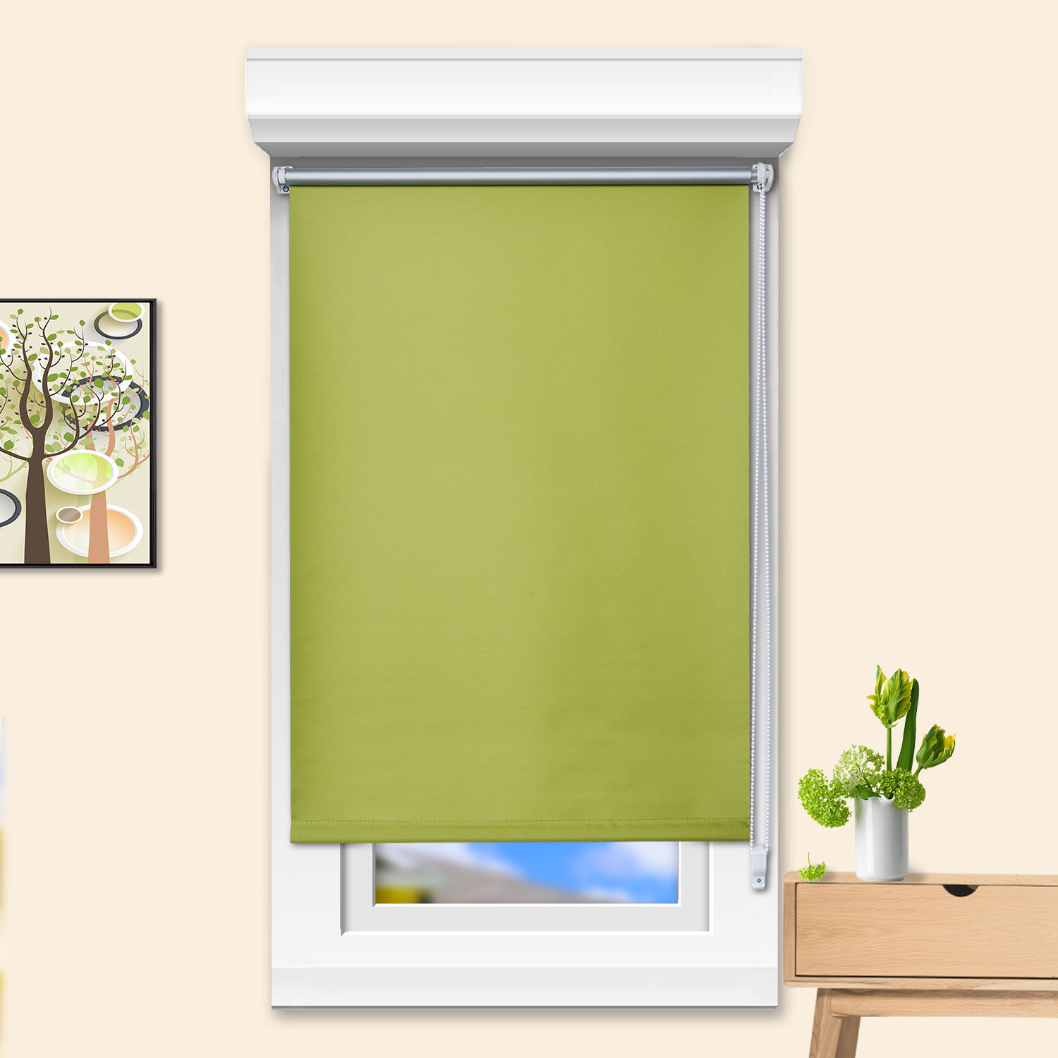 OEM Manufacturer Supplies High Quality Custom Blackout Window Curtain Roller Blinds Modern Blackout Spring Roller Blind for